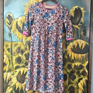 amanda k. MODEST swimdress/ top size L empire waist 3/4 sleeves made in Israel